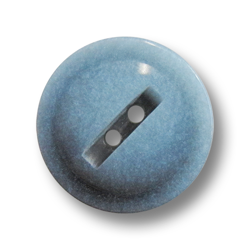 www.Knopfparadies.de - 1056gb - Kleine Zweilochknöpfe aus Kunststoff in Mittelblau / Schwarz