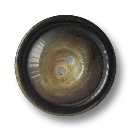 www.knopfparadies.de - 3134br - Klassische Mantelknöpfe mit zwei Löchern in Hornoptik