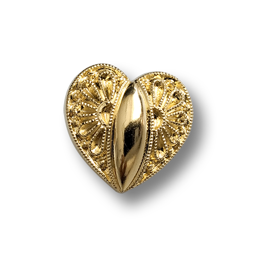www.knopfparadies.de - 6863go - Goldfarbene Knöpfe für hübsche Dirndl-Blusen