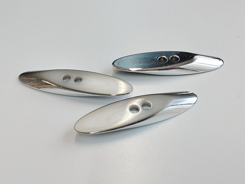 www.knopfparadies.de - 0248ws - Flache Knebelknöpfe aus Kunststoff - günstigere B-WARE!