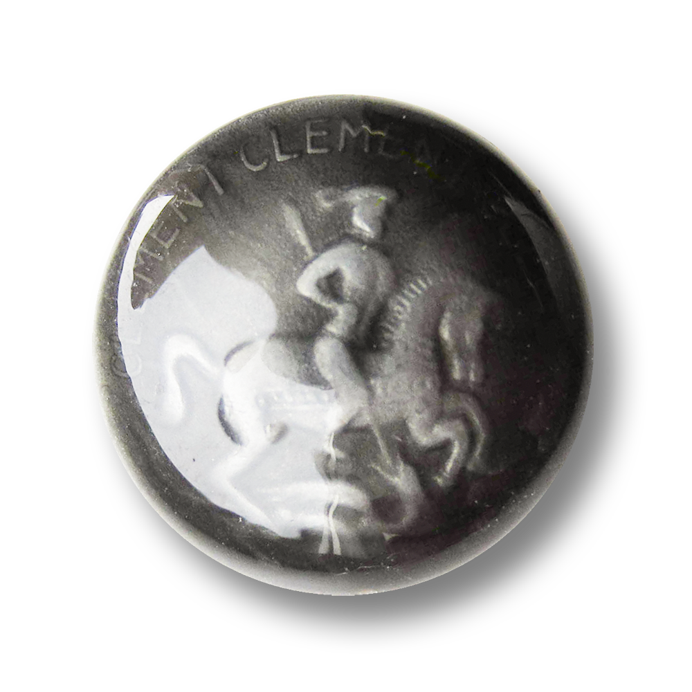 Nobler Metall Ösen Knopf mit St. Georg & Drachen
