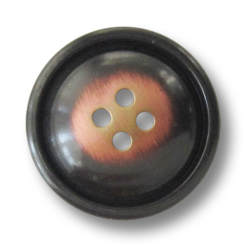 www.Knopfparadies.de - 5960ek - Leichte Metallknöpfe in eisen- und kupferfarbener Vintage-Optik