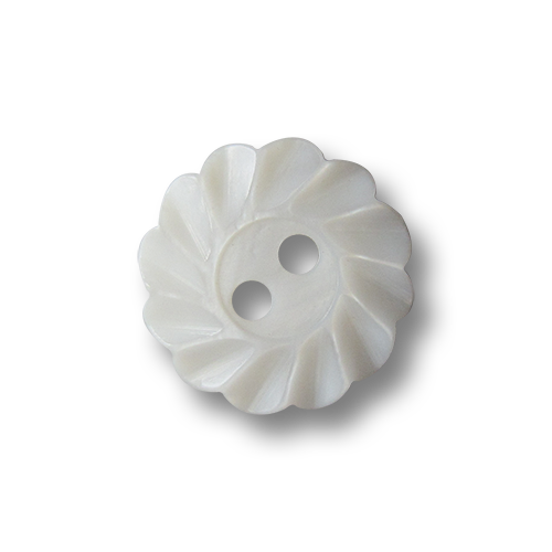 www.knopfparadies.de - 1477we - Hübsche kleine Perlmuttknöpfe in Blütendesign