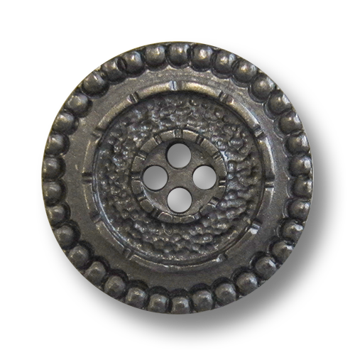 www.knopfparadies.de - 1043ei - Schwere, eisenfarbene Metallknöpfe