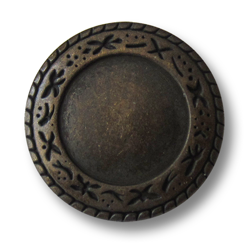 www.Knopfparadies.de - 3553am - Hübsche Metallknöpfe mit Ethno Muster