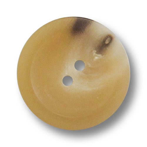 www.knopfparadies.de - 5982uu - Matt blonde, gemaserte Büffelhornknöpfe