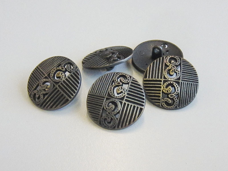 Bicolor Metall Knopf mit Durchbruchmuster
