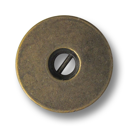 www.knopfparadies.de- 2670am - Altmessingfarbene Metallknöpfe, fast wie Jeansknöpfe