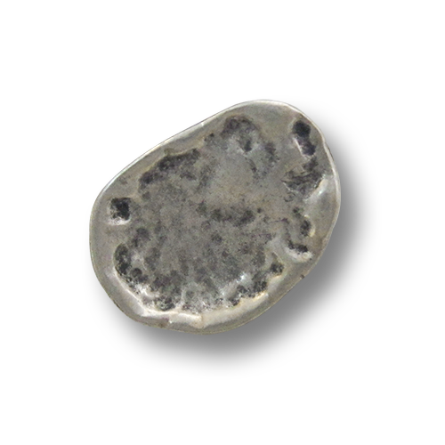 www.Knopfparadies.de - 0048sg - Nierenfömige Metallknöpfe in Altsilber glänzend wie aus dem Mittelalter