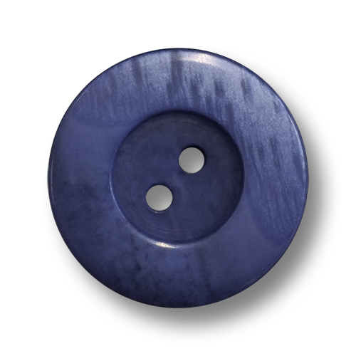 www.knopfparadies.de - 6238bl - Blaue Kunststoffknöpfe mit zwei Löchern