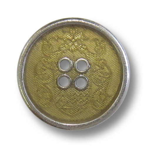 www.knopfparadies.de - 2312si - Flache Uniformknöpfe mit vier Löchern