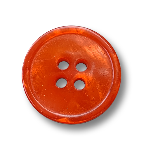 Orange roter Knopf m. Perlmuttschimmer