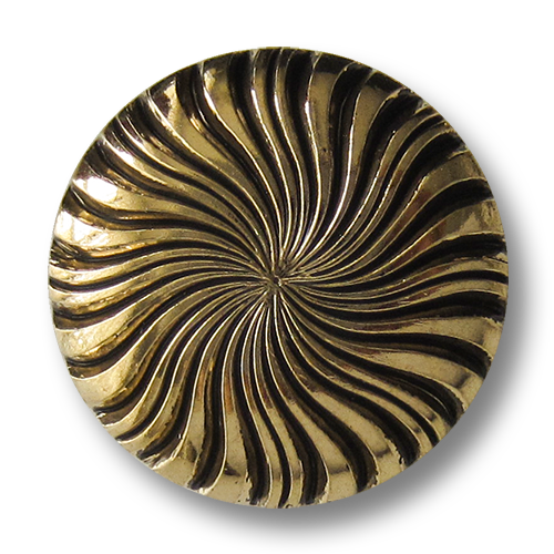 www.Knopfparadies.de - 5083ag - Edle goldene Zierknöpfe aus Kunststoff in Metall Optik