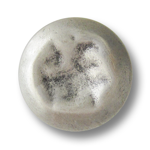 www.Knopfparadies.de - 5071as - Alt wirkende altsilberfarbene Metallknöpfe mit Delle in Vintage Optik