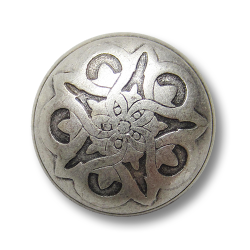www.knopfparadies.de - 0463sm - Altsilberfarbene Trachtenknöpfe aus Metall