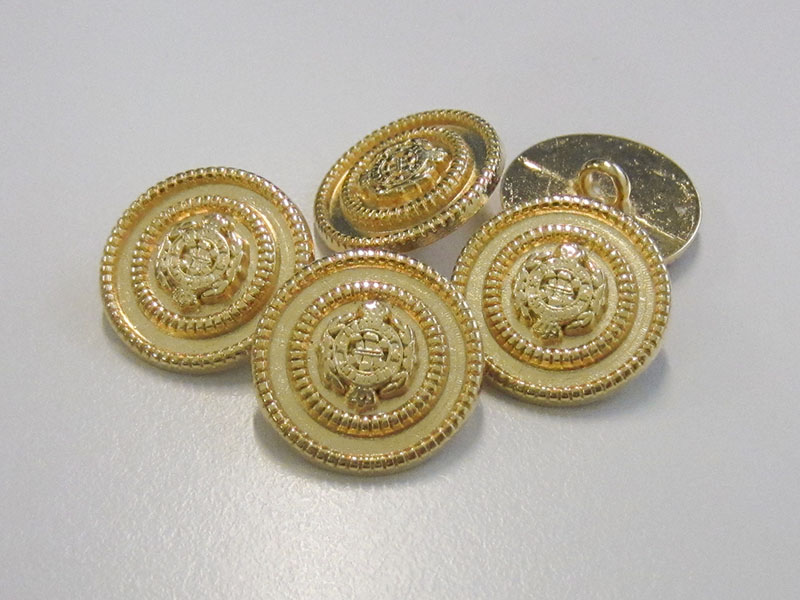 www.knopfparadies.de - 3302go - Goldfarbene Metallknöpfe