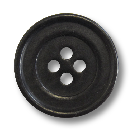 www.Knopfparadies.de - 1603sc - Schwarze Steinnussknöpfe in Teller Form