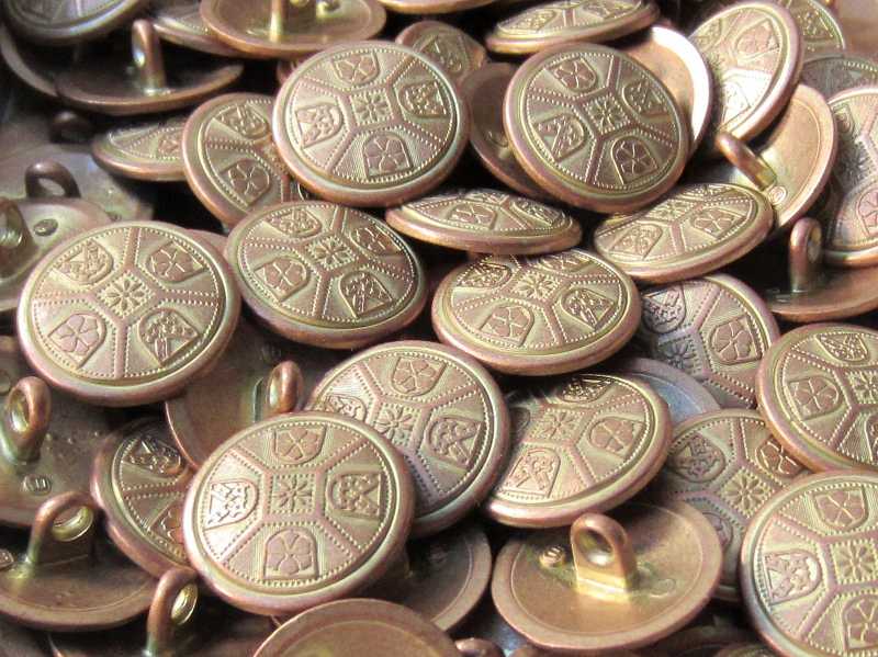 Metall Knöpfe mit Wappen für Kostüme, Blazer, Trachten