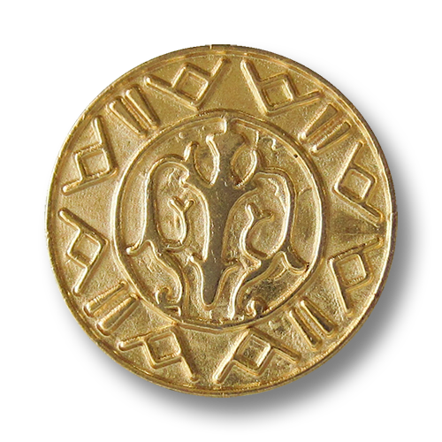 www.Knopfparadies.de - 0420go - Antik wirkende Metallknöpfe in Gold
