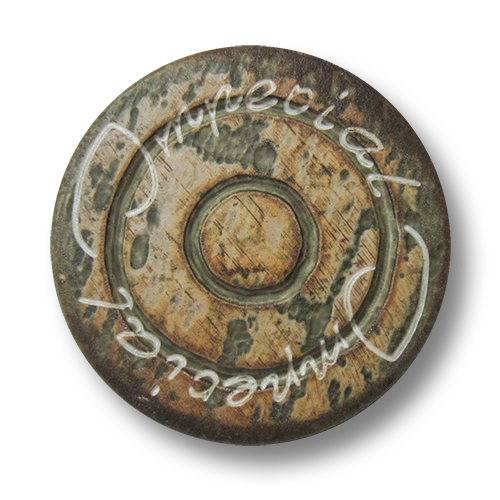 www.Knopfparadies.de - 1535br - Braun melierte Kunststoffknöpfe im Ethno Stil wie Holz oder Horn