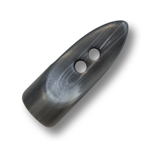 www.knopfparadies.de - 0200gr - Grau gemaserte Knebelknöpfe - günstigere B-WARE