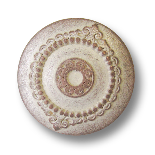 www.Knopfparadies.de - 5944ks - Historisch wirkende Ornamentknöpfe aus Metall in Bicoloroptik