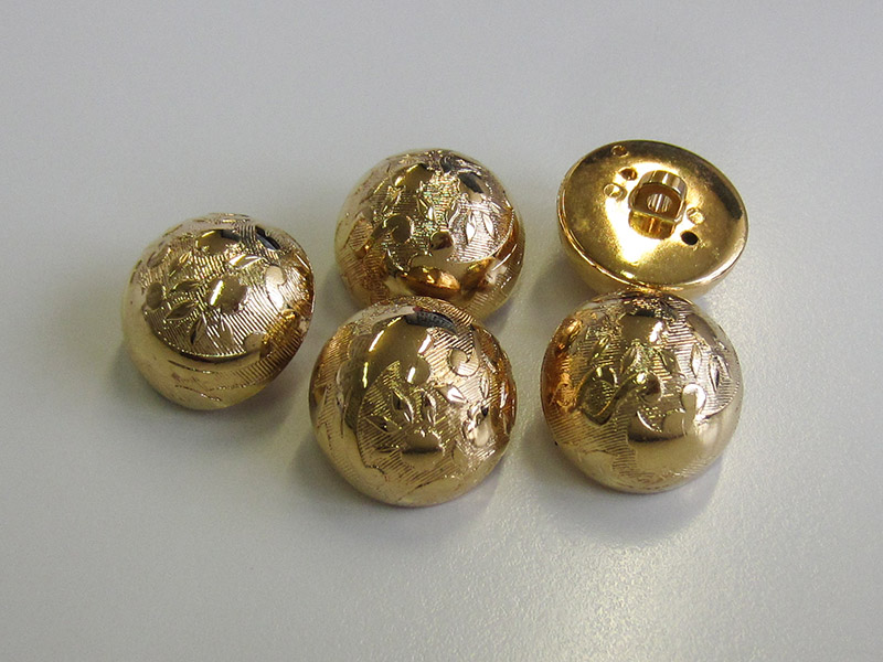 www.knopfparadies.de - 1484gg - Kunststoffknöpfe mit filigranem Muster in Halbkugelform