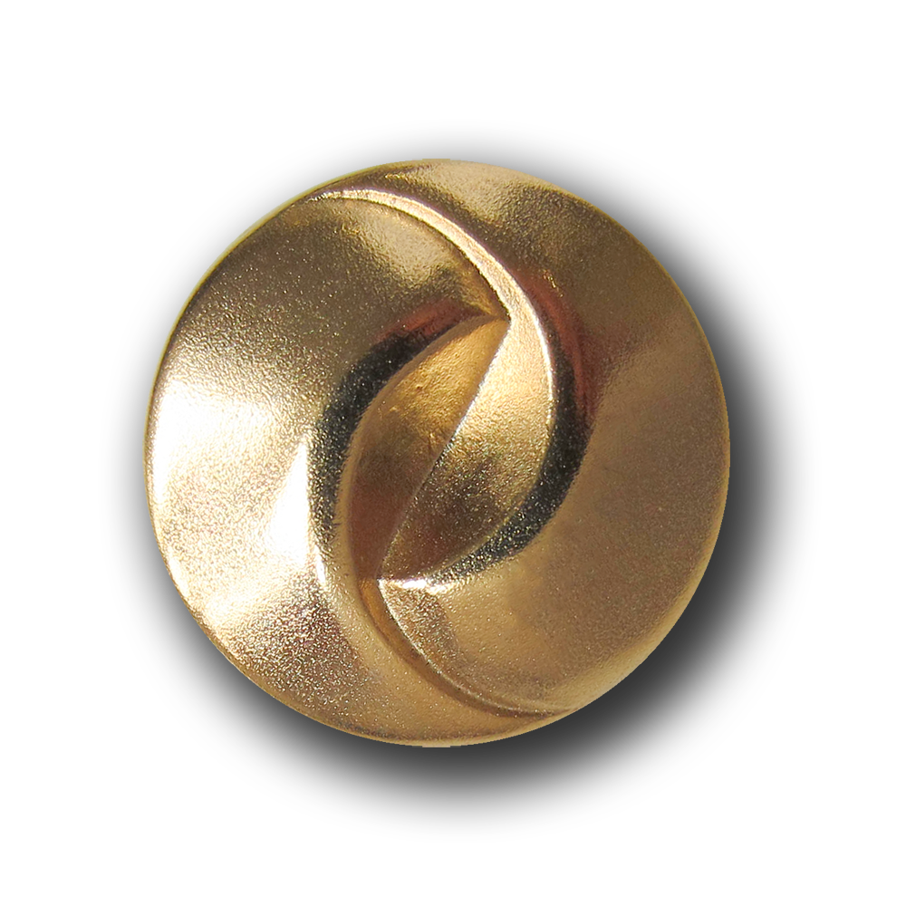 Eleganter goldfarbener Metall Knopf in apartem Design