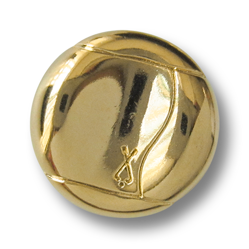 www.knopfparadies.de - Goldfarbene Metallknöpfe mit Golfmotiv