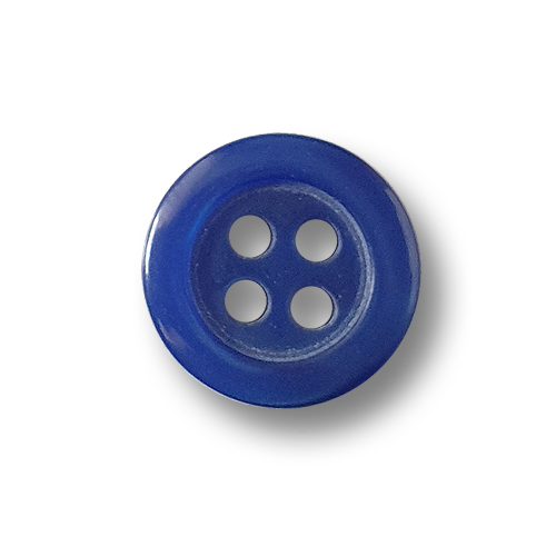 www.knopfparadies.de - v00237bl - Packung mit 15 blauen Hemdenknöpfen, perlmuttartig schimmernd