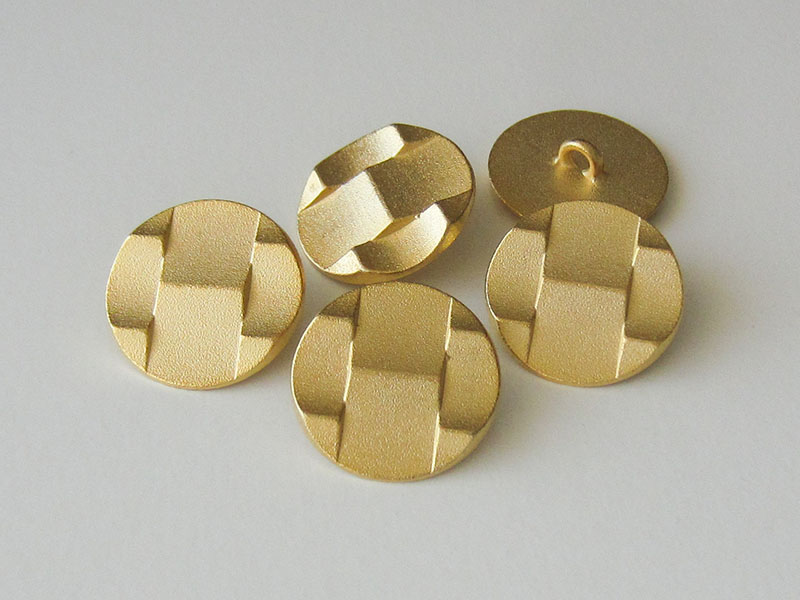 www.Knopfparadies.de - 0434go - Originelle goldene Metallknöpfe mit Öse