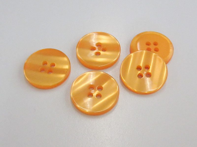 www.knopfparadies.de - 2721or - Grell orangefarbene Kunststoffknöpfe