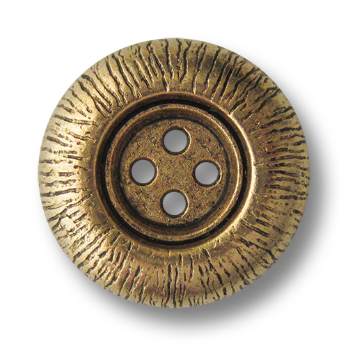 Attraktiver altgoldfarbener Mantelknopf