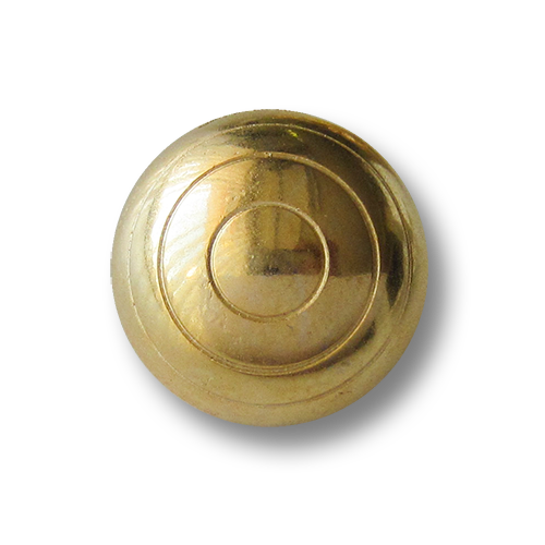 Schlichter goldfarbener Metall Halbkugel Knopf / B-Ware