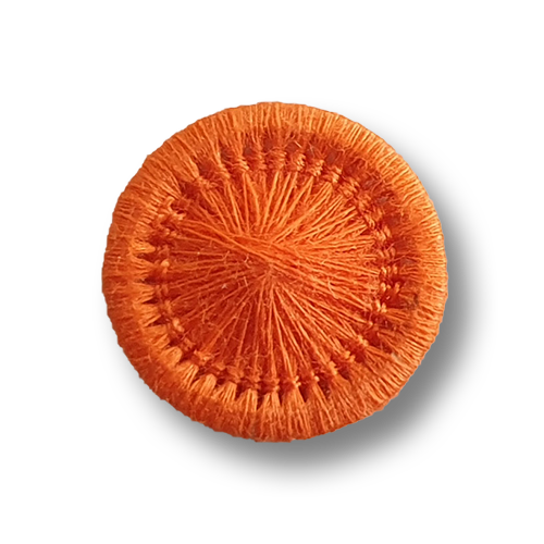 www.knopfparadies.de - 6413or - Knallig orange eingefärbte Zwirnknöpfe