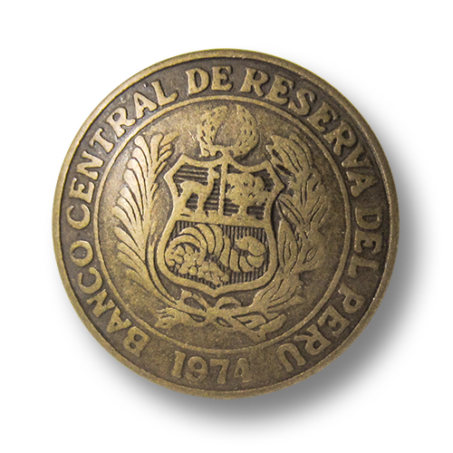 Klassischer Münz Metall Knopf mit Wappen für Blazer