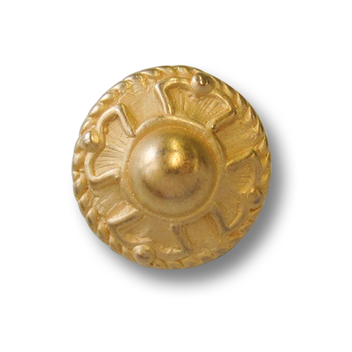 www.knopfparadies.de - 5756mg - Hübsche Kunststoffknöpfe in gold wie Blüte