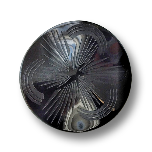 www.knopfparadies.de - 2043sc - Schwarze Kunststoffknöpfe, fast wie alte Glasknöpfe