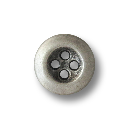 www.knopfparadies.de - pu003as - Altsilberfarbene Puppenknöpfe aus Metall