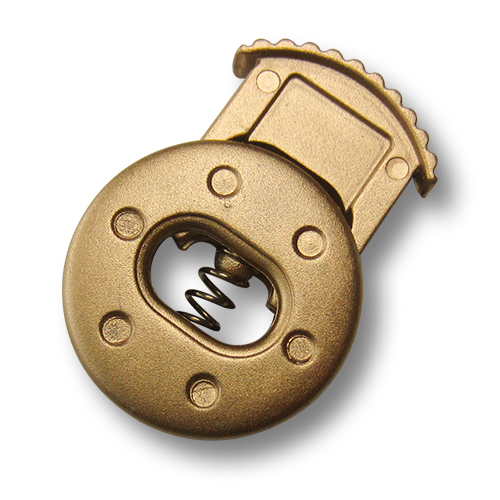 Matt goldfarbene Kordelstopper aus Kunststoff in elegantem Design