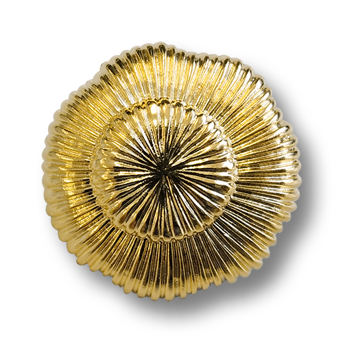 www.knopfparadies.de - 6133gg - Glänzend goldfarbene Kunststoffknöpfe