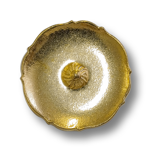 www.knopfparadies.de - 4476go - Goldfarbene, romantische Metallknöpfe