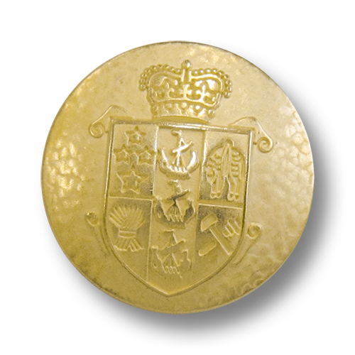 Edler goldfarbener Wappen Metall Knopf z.B. für Blazer