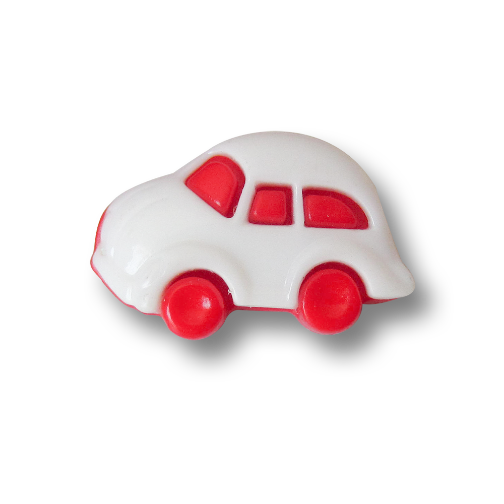 Rot weißer Kunststoff Ösen Knopf wie Auto für Kinder
