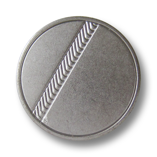 www.knopfparadies.de - 1504sm - Matt silberne Ösen Metallknöpfe mit Zierband