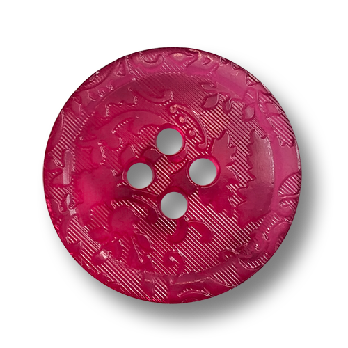 www.knopfparadies.de - 4140ma - Magentafarbene Kunststoffknöpfe mit filigranem Muster