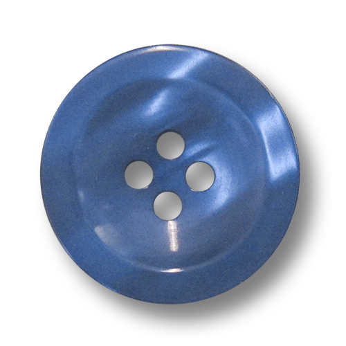 www.knopfparadies.de - 3610db - Blau schimmernde Kunststoffknöpfe mit vier Löchern