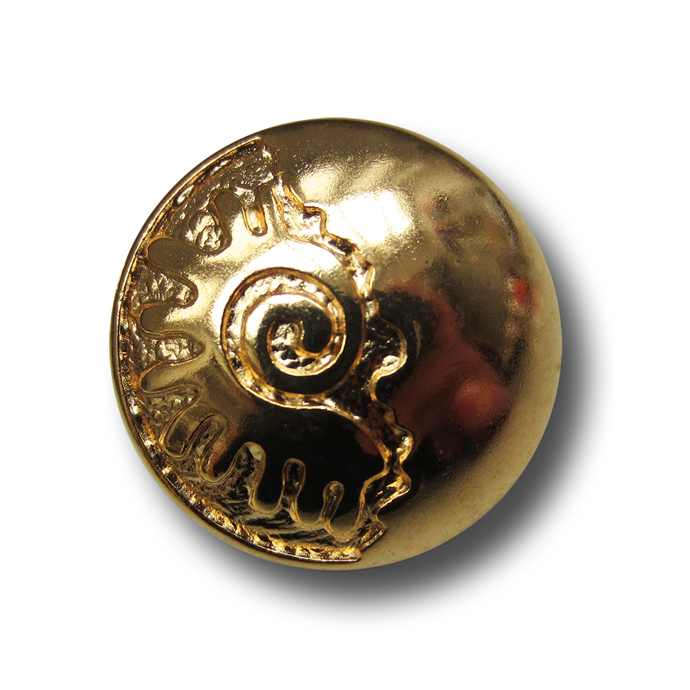 Wundervoller Metallknopf mit mystischem Muster