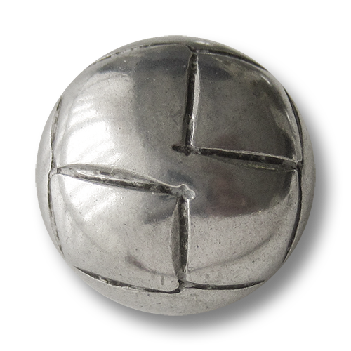 www.Knopfparadies.de - 2738si - Silberne Metallknöpfe in Halbkugelform mit Rauten Muster