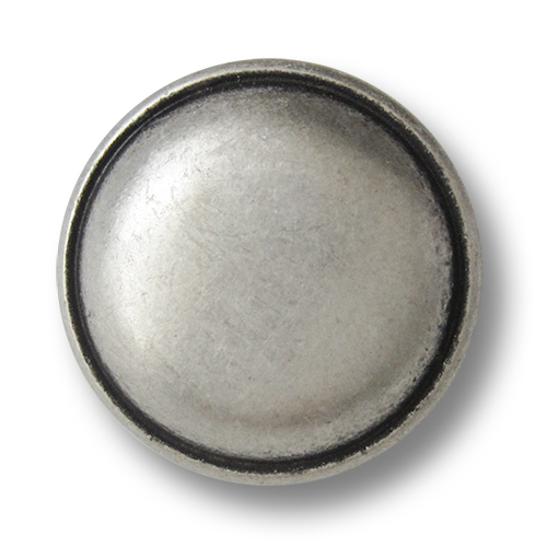 www.knopfparadies.de - 0167as - Leicht gewölbter, altsilberfarbener Uniformknopf